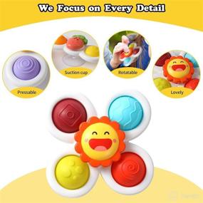 img 2 attached to 🚼 Suction Cup Baby Spinner Toy - Fidget Spinner for Babies - Window Spinner Toy for Toddlers Age 2-3 - Sensory Bath Toy Gift for 2-3 Year Olds