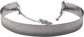 img 3 attached to 👗 Silver Women's Accessories - Polished Filled Mirror Adjustable Belts