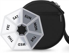 img 4 attached to 7-Day Large Pill Box With Zippered Travel Bag - Gelibo Weekly Organizer For Easy Vitamins, Supplements, And Fish Oil Management