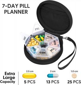 img 2 attached to 7-Day Large Pill Box With Zippered Travel Bag - Gelibo Weekly Organizer For Easy Vitamins, Supplements, And Fish Oil Management
