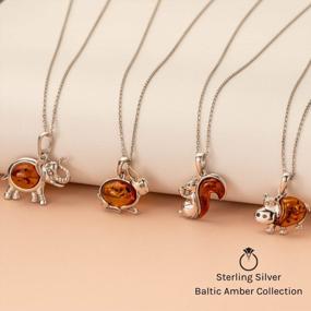 img 1 attached to Baltic Amber Animal Pendant Necklace In 925 Sterling Silver: A Stunning Accessory For Women
