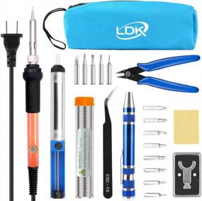 img 4 attached to 60W Electric Soldering Iron Kit - 5 Tips, Desoldering Pump, Stand & More!