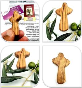 img 2 attached to Experience Comfort And Peace With Zuluf'S Authentic Olive Wood Holding Hand Palm Cross - A Perfect Christian Gift From Holy Land