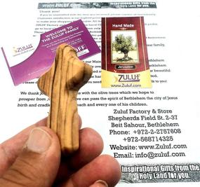 img 1 attached to Experience Comfort And Peace With Zuluf'S Authentic Olive Wood Holding Hand Palm Cross - A Perfect Christian Gift From Holy Land