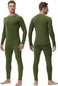 img 3 attached to TOREEL Thermal Underwear For Men - Fleece Lined Long Johns For Men Thermal Underwear Set Base Layer Long Sleeve Top & Bottom