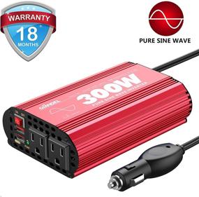 img 3 attached to 🚗 Efficient 300W Pure Sine Wave Power Inverter for Car: DC 12V to AC 120V Converter with Dual USB Ports