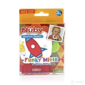 img 3 attached to 🚀 Nuby Funky Teething Mittens, Rocket - Enhance your baby's teething experience!