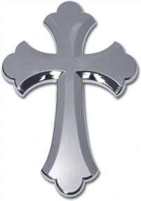 img 1 attached to Chrome Cross Scalloped Auto Emblem