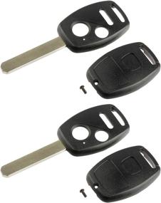 img 3 attached to Honda Key Fob Keyless Entry Remote Shell Case & Pad Set - Fits Accord Crosstour 2010-2011, Civic 2006-2011, CR-V 2007-2013, CR-Z 2011-2015, Fit 2009-2013, Odyssey 2011-2014 - Pack of 2