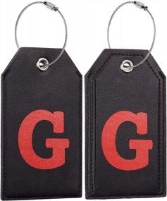 img 2 attached to Customizable Leather Luggage Tag For Easy Travel Identification - Get Your Casmonal Initials Tag Set Today!
