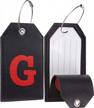 customizable leather luggage tag for easy travel identification - get your casmonal initials tag set today! logo