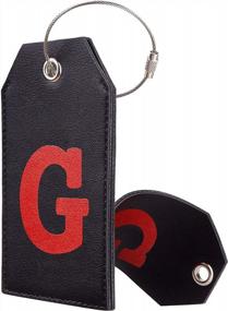 img 3 attached to Customizable Leather Luggage Tag For Easy Travel Identification - Get Your Casmonal Initials Tag Set Today!