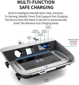 img 3 attached to 🚗 Wireless Car Charger Mount for Toyota RAV4 2019 2020 - Fast Qi 3.0 Charging, Compatible with iPhone & Samsung, 2 USB Ports, 36W Pad