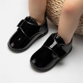 img 2 attached to Miamooi Loafers Classic Leather Christening Girls' Shoes ~ Flats