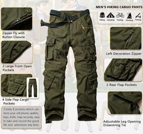 img 1 attached to AKARMY Men'S Ripstop Cargo Pants With Relaxed Fit And 8 Pockets - Perfect For Hiking, Combat, And Casual Work