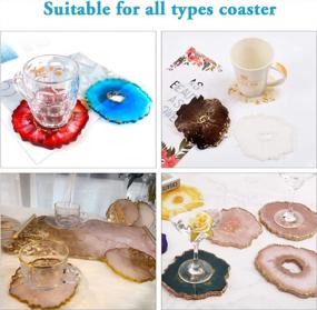 img 1 attached to Dazzle Your Guests With Apsung'S Geode Resin Coaster Molds: Perfect For Crafting Beautiful Cup Mats And Home Decor