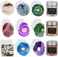 dazzle your guests with apsung's geode resin coaster molds: perfect for crafting beautiful cup mats and home decor logo