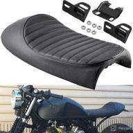 🏍️ katur universal motorcycle flat vintage seat hump vintage seat cushion saddle for honda cb125s cb550 cl350 450 cb cl retro cafe racer - black логотип