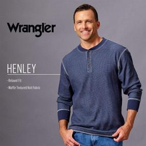 img 1 attached to Wrangler Authentics Sleeve Waffle Henley Men's Clothing better for Shirts
