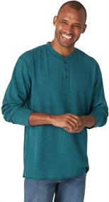 img 3 attached to Wrangler Authentics Sleeve Waffle Henley Men's Clothing better for Shirts