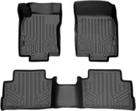 ultimate protection: maxliner custom fit floor mats 2 row liner set black for 2017-2021 nissan rogue sport логотип