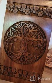 img 8 attached to INTAJ Handmade Rosewood Urn For Human Ashes - Adult Tree Of Life Wooden Urns Hand-Crafted - Celtic Funeral Cremation Urn For Dogs Engraved (Rosewood, Large - 11.25Hx6.25W (250 Cu/In))