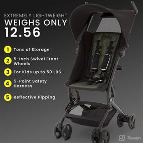 img 1 attached to 🚀 Versatile and Stylish: Jeep Clutch Plus Travel Stroller with Reclining Seat in Black/Olive Green by Delta Children
