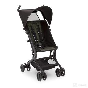 img 4 attached to 🚀 Versatile and Stylish: Jeep Clutch Plus Travel Stroller with Reclining Seat in Black/Olive Green by Delta Children