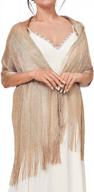 rhinestone buckle shawls and wraps for women - elegant evening dress shrug, wedding scarf and fringe wrap logo