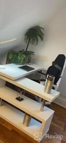 img 7 attached to Универсальный L-образный компьютерный стол с вращением на 360 градусов и достаточным объемом памяти для современных домашних офисов - Homcom