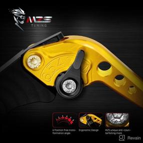 img 1 attached to 🔧 MZS Short Clutch Brake Levers CNC Gold: Enhancing Compatibility with F800GS Adventure 2008-2018, F800R 2009-2018, F800GT 2013-2018, F800ST 2006-2015, F800S 2006-2014, F700GS 2013-2017, F650GS Models