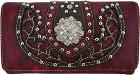 img 2 attached to Western Rhinestone Concealed Country Shoulder Women's Handbags & Wallets ~ Shoulder Bags