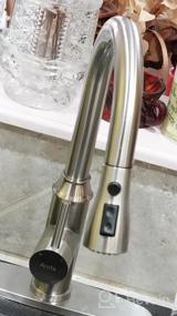img 5 attached to Хромированный кухонный смеситель из нержавеющей стали с одной рукояткой, с выдвижным душем, для установки в одно или три отверстия, с монтажной пластиной для кухонной раковины.