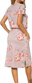 img 1 attached to Стильное и удобное макси-платье для беременных с короткими рукавами для женщин - Свободный крой Повседневный однотонный дизайн от Cutekolve