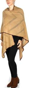 img 3 attached to Shawls And Wraps, Cardigan Sweaters For Women, Poncho Sweater Women, Beach Cover Up, Knit Blanket Poncho Cape