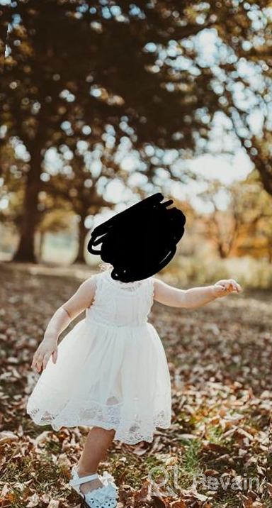 img 1 attached to Ivory Lace Vintage 👧 Flower Girl Dress by Bow Dream review by Chris Martin