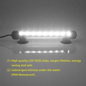 img 2 attached to Upgraded 7.5 inch LED Aquarium Light: Timer, Dimmable, IP68 Waterproof, Submersible Fish Tank Lights with Bright 5050 LEDs in White