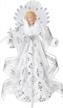 valery madelyn 15.7 inch led battery operated silver white christmas angel tree topper with 10 warm lights for xmas decoration logo