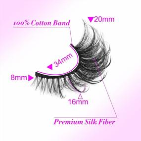 img 2 attached to 8D Curl Fluffy Fairy Strip Lashes: Lanflower False Eyelashes For Dramatic Full Volume Fox Eyes With Faux Mink Material - Pack Of 7 Pairs