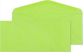 img 4 attached to Colorful And Professional: 50 Pack #9 Lime Starburst Non-Window Envelopes For Business, Legal Letters, Invitations, And Gifts