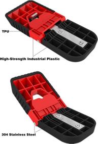 img 3 attached to 🚪 Car Door Step - Foldable Supports Both Feet: Convenient Climbing Assisted Portable Steps Pedal for SUV, RV (Red+Black)