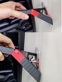 img 2 attached to 🚪 Car Door Step - Foldable Supports Both Feet: Convenient Climbing Assisted Portable Steps Pedal for SUV, RV (Red+Black)