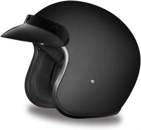 img 4 attached to 🏍️ DOT Approved XX-Large Daytona Helmets Cruiser Motorcycle Open Face Helmet in Dull Black Color