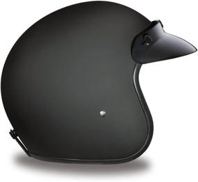 img 1 attached to 🏍️ DOT Approved XX-Large Daytona Helmets Cruiser Motorcycle Open Face Helmet in Dull Black Color