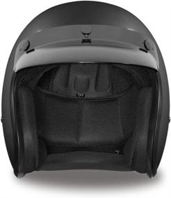 img 2 attached to 🏍️ DOT Approved XX-Large Daytona Helmets Cruiser Motorcycle Open Face Helmet in Dull Black Color