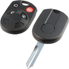 img 3 attached to 🔑 Lincoln Mercury Key Fob Shell Case & Pad for OUCD6000022 4 Btn Keyless Entry Remote