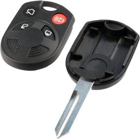 img 2 attached to 🔑 Lincoln Mercury Key Fob Shell Case & Pad for OUCD6000022 4 Btn Keyless Entry Remote