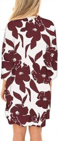 img 2 attached to Pinkmstyle Women'S Floral Print Kimono Sheer Chiffon Loose Cardigan - Stylish & Elegant