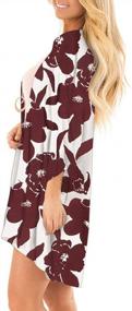 img 3 attached to Pinkmstyle Women'S Floral Print Kimono Sheer Chiffon Loose Cardigan - Stylish & Elegant