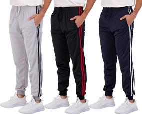img 4 attached to Pack Sweatpants Athletic Training Casual Set Men's Clothing , Active